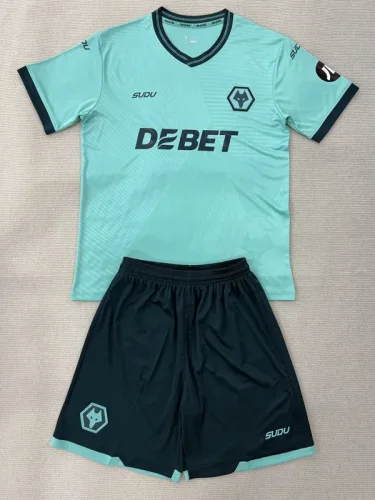 2025-26 Wolves Away Kids Soccer Jersey