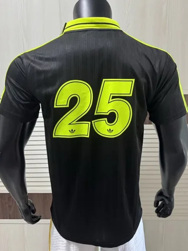 2025 Ad Oasis Joint Edition #25 Player Version Black Polo Short Sleeve (绿边)