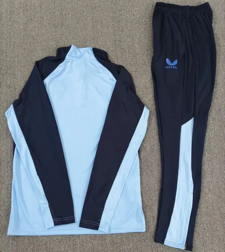 2025-26 Rangers Blue Half Pull Tracksuit (Pants Have Pocket)(半拉链)