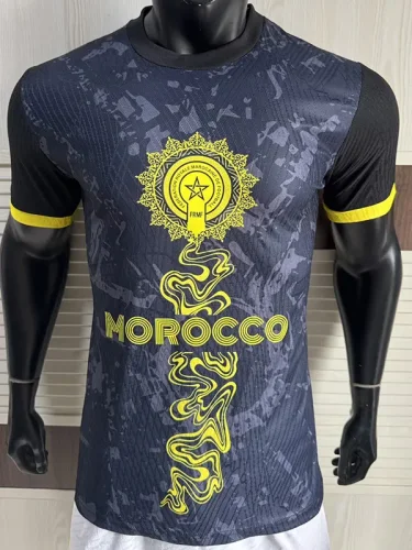 2025-26 Morocco Black Special Edition Player Version Training shirts