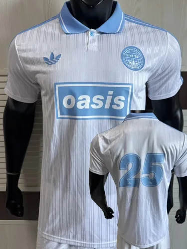2025 Ad Oasis Joint Edition #25 Player Version White Polo Short Sleeve (蓝边)