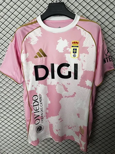 2025-26 Real Oviedo Pink Fans Soccer Jersey