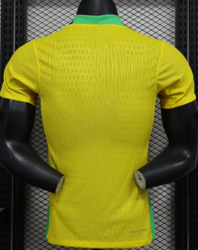 2025-26 Brazil Home Sleeve Player Version Soccer Jersey #不带星