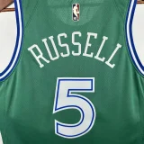 2025-26 Dallas Mavericks RUSSELL #5 Green Retro Top Quality Hot Pressing NBA Jersey