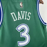 2025-26 Dallas Mavericks DAVIS #3 Green Retro Top Quality Hot Pressing NBA Jersey