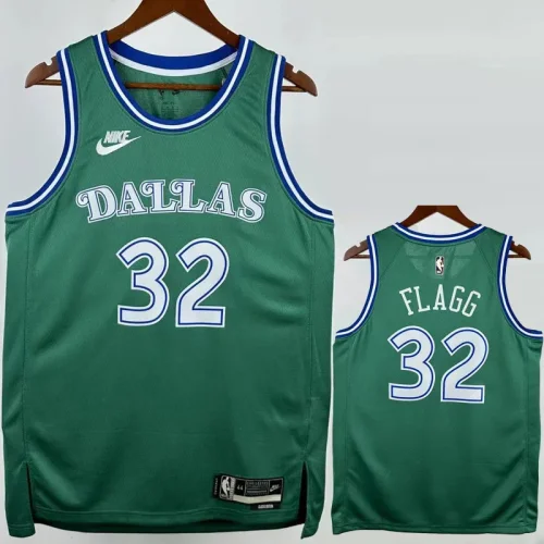 2025-26 Dallas Mavericks FLAGG #32 Green Retro Top Quality Hot Pressing NBA Jersey