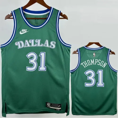 2025-26 Dallas Mavericks THOMPSON #31 Green Retro Top Quality Hot Pressing NBA Jersey