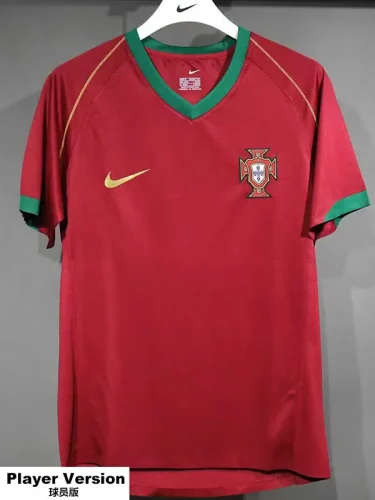 2006 Portugal Home Player Version 球员 Retro Soccer Jersey