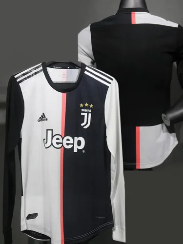 2019-2020 JUV Home Long Sleeve Retro Soccer Jersey (Player Version) (长袖)