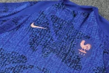 2025-26 France Fancy blue Half Pull Tracksuit (半拉链)