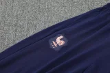 2025-26 France Fancy blue Half Pull Tracksuit (半拉链)