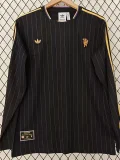 2025-26 Man Utd Black Casual Edition Long Sleeve Training (长袖)(金标)