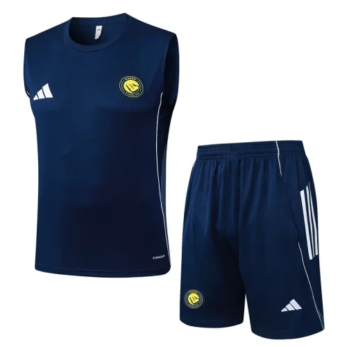 2025-26 AL-Nassr Royal blue Tank top and shorts suit #D25213
