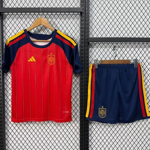 2026-27 Spain Home Kids Soccer Jersey