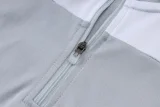2025-26 RMA Grey white Half Pull Tracksuit #B25114(半拉链)