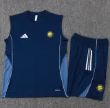 2025-26 AL-Nassr Royal blue Tank top and shorts suit #D25213