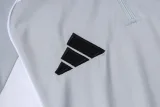 2025-26 RMA Grey white Half Pull Tracksuit #B25114(半拉链)