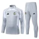 2025-26 RMA Grey white Half Pull Tracksuit #B25114(半拉链)