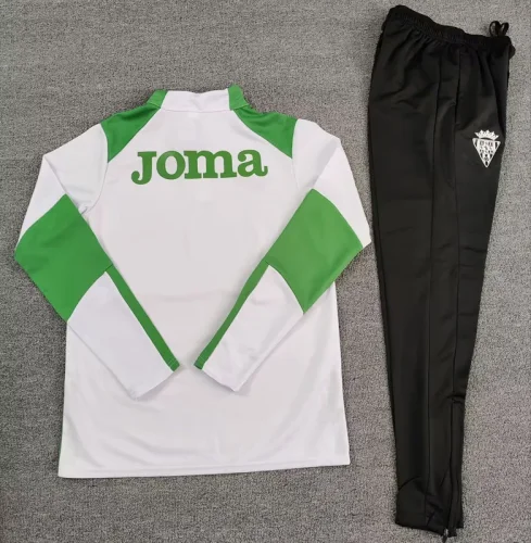 2025-26 Cordoba White Half Pull Tracksuit (Pants Have Pocket)(半拉链)