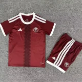 26-27 Qatar Home Kids Soccer Jersey
