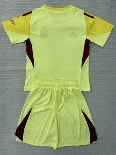 2025-26 Nottingham Forest Yellow Goalkeeper Kids Soccer Jersey