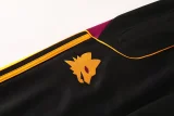 2025-26 Roma Black Jacket Tracksuit #07