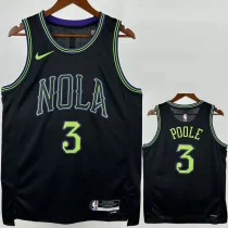 2025-26 Pelicans POOLE #3 Black City Edition Top Quality Hot Pressing NBA Jersey