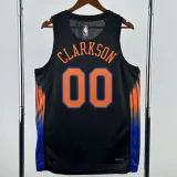 2025-26 KNICKS CLARKSON #00 Black Top Quality Hot Pressing NBA Jersey