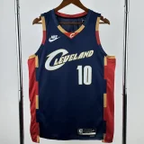 2025-26 Cleveland Cavaliers GARLAND #10 Royal blue Retro Top Quality Hot Pressing NBA Jersey (V领)