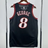 2025-26 76ERS GEORGE #8 Black Top Quality Hot Pressing NBA Jersey (V领)