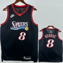 2025-26 76ERS GEORGE #8 Black Top Quality Hot Pressing NBA Jersey (V领) 2025-26 76ERS GEORGE #8 Black Top Quality Hot Pressing NBA Jersey (V领)