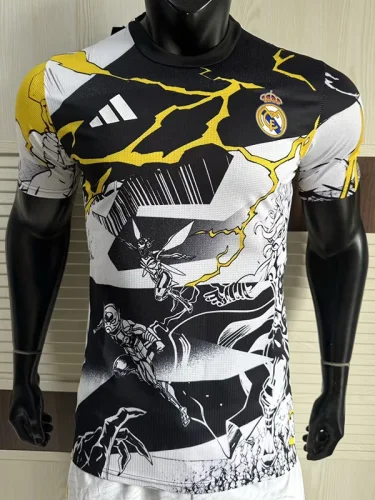2025-26 RMA White Black Joint Edition Player Version Training Shirts (漫画版)