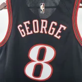 2025-26 76ERS GEORGE #8 Black Top Quality Hot Pressing NBA Jersey (V领)