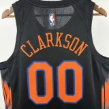 2025-26 KNICKS CLARKSON #00 Black Top Quality Hot Pressing NBA Jersey