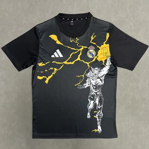 2025-26 RMA Black Joint Edition Training Shirts (漫画版)