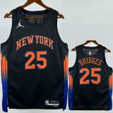 2025-26 KNICKS BRIDGES #25 Black Top Quality Hot Pressing NBA Jersey