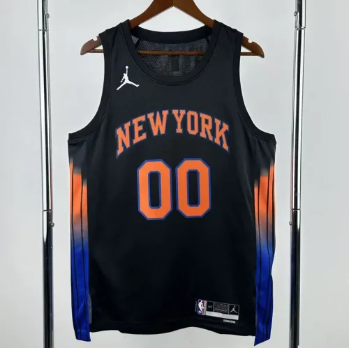 2025-26 KNICKS CLARKSON #00 Black Top Quality Hot Pressing NBA Jersey