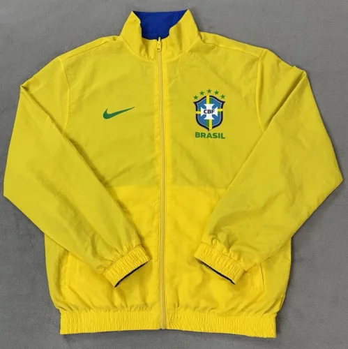 2025-26 Brazil Blue & Yellow Double Sided Windbreaker (双面风衣)
