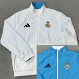 2025-26 RMA White & Lake Blue Double Sided Windbreaker (双面风衣)