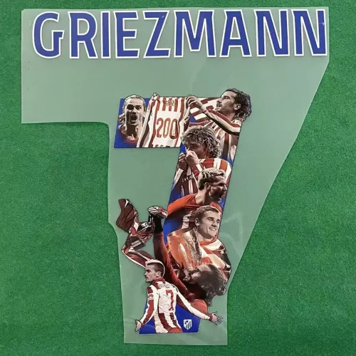 2025-26 ATM Home GRIEZMANN #7 Print Photo Number Fans Soccer Jersey