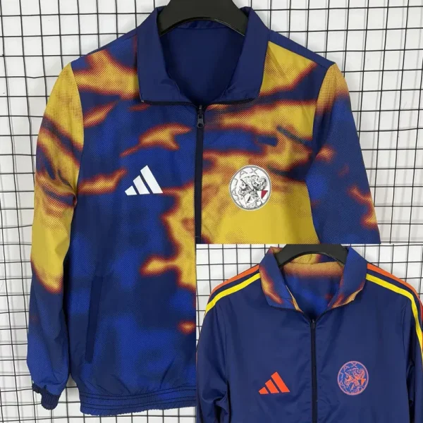 2025-26 Ajax Orange & Royal blue Double Sided Windbreaker (双面风衣)
