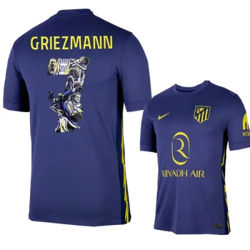 2025-26 ATM Away GRIEZMANN #7 Print Photo Number Fans Soccer Jersey