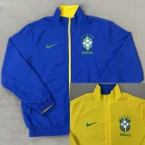 2025-26 Brazil Blue & Yellow Double Sided Windbreaker (双面风衣)