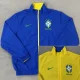 2025-26 Brazil Blue & Yellow Double Sided Windbreaker (双面风衣)