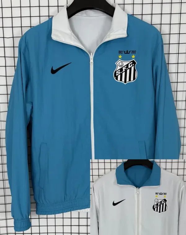 2025-26 Santos FC Green & White Double Sided Windbreaker (双面风衣)
