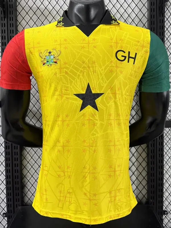 2025 Ghana Yellow Special Edition Player Version Soccer Jersey
