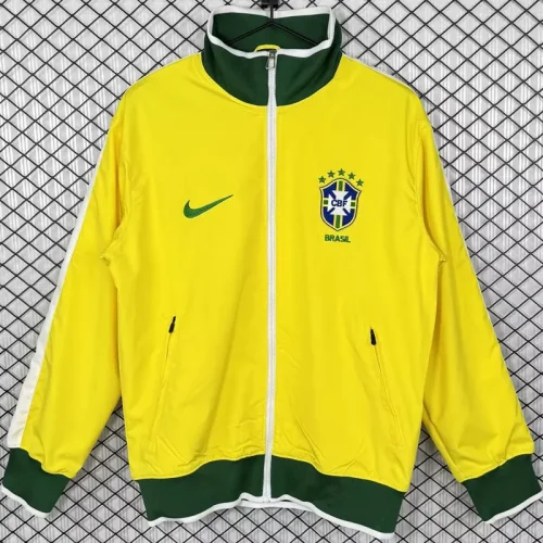 2010-2011 Brazil Yellow Retro Windbreaker