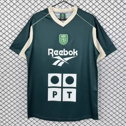 2000-2001 Sporting Lisbon Dark Green Retro Training shirts