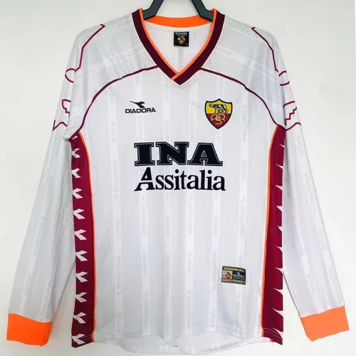 1999-2000 Roma Away Long Sleeve Retro Soccer Jersey (长袖)