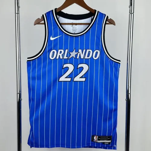 2025-26 Magic WAGNER #22 Blue Top Quality Hot Pressing NBA Jersey(条纹)